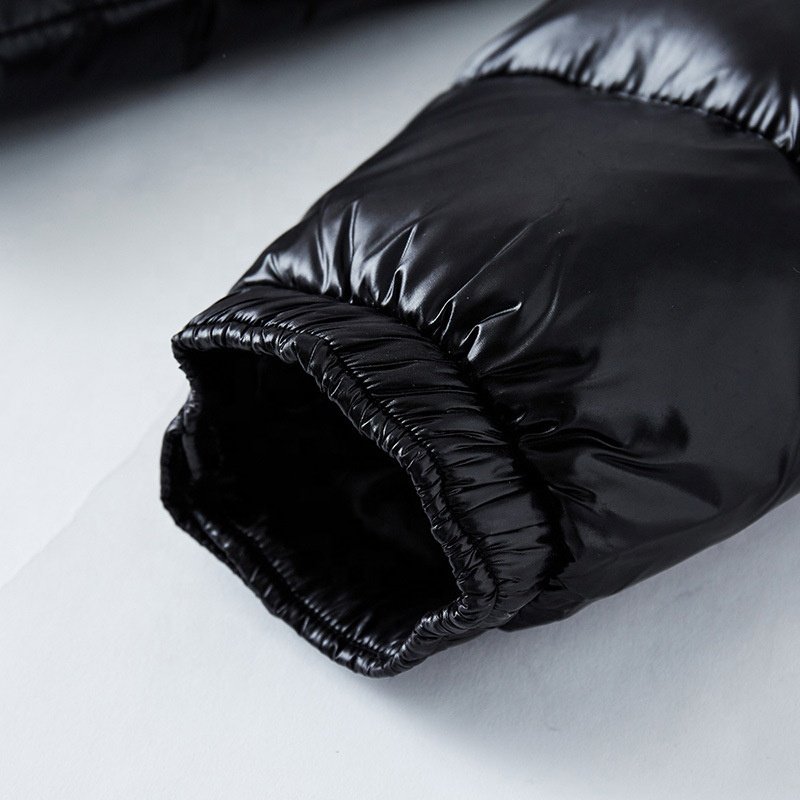 Winter Down Jackets for Men and Women Clothing Thick Hooded Bread Jacket Men's Black Shiny Down Coats Female Outwear Jaqueta FCY