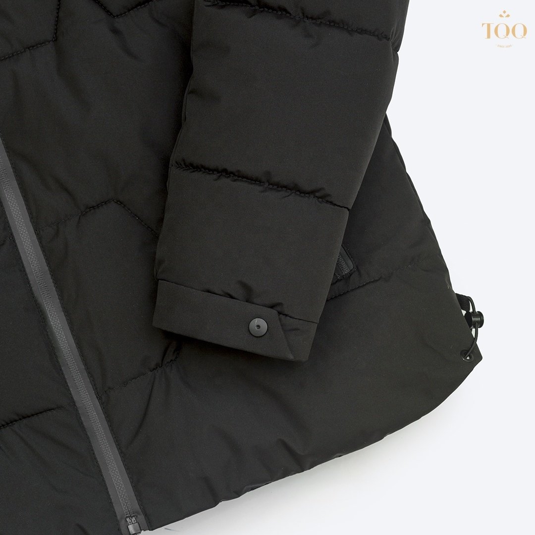 Casual Regular mens casual jacket Stretch Puffer Jacket in with 3 Pockets in Black Winter Length 100% Polyester style