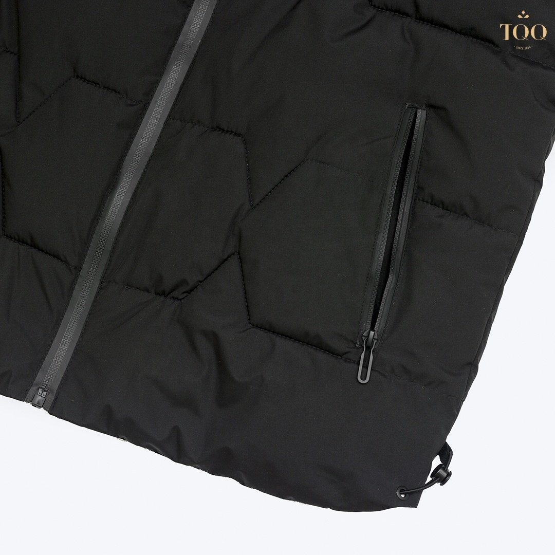 Casual Regular mens casual jacket Stretch Puffer Jacket in with 3 Pockets in Black Winter Length 100% Polyester style