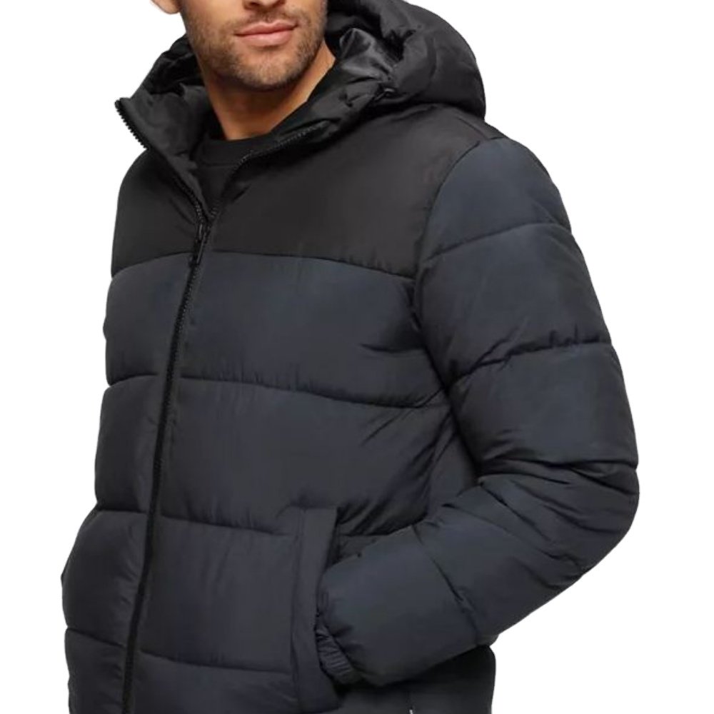 Puffer Jacket Custom Logo Men's Fashion Puffer Jacket Padded Hooded Winter Jacket