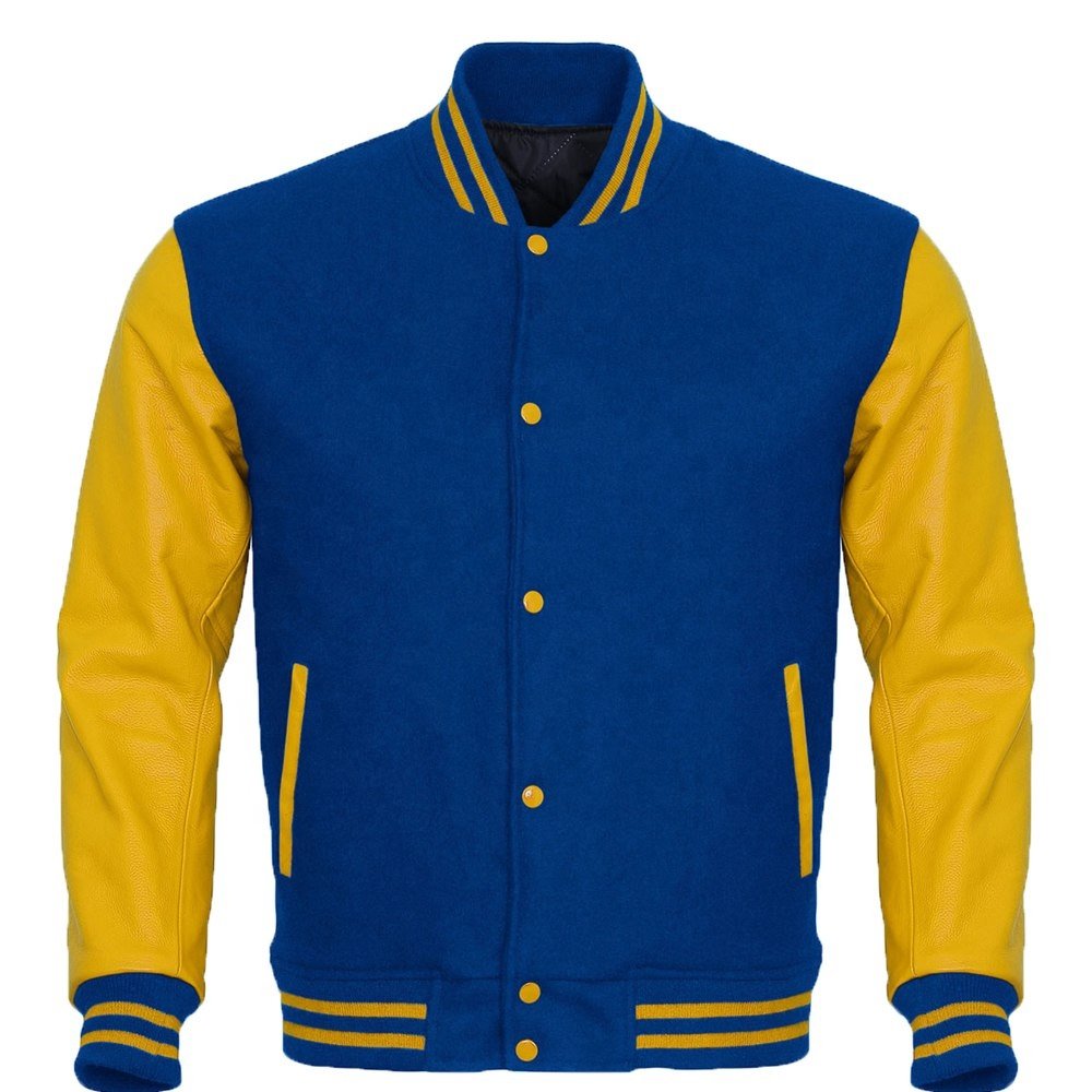 Wholesale Letterman Baseball Jacket School College University Team Wear Boys and Girls Men Wool Body & Original Leather Sleeves