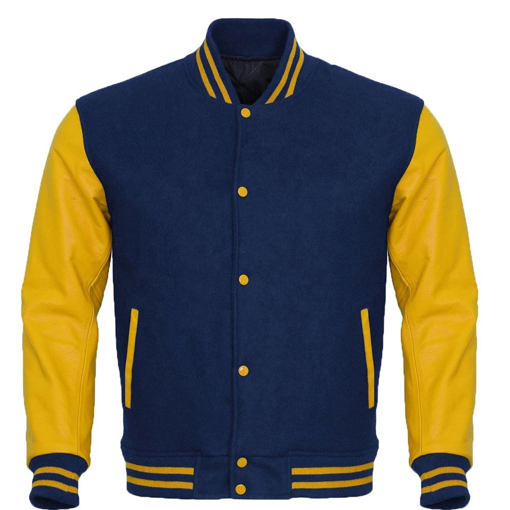 Wholesale Letterman Baseball Jacket School College University Team Wear Boys and Girls Men Wool Body & Original Leather Sleeves