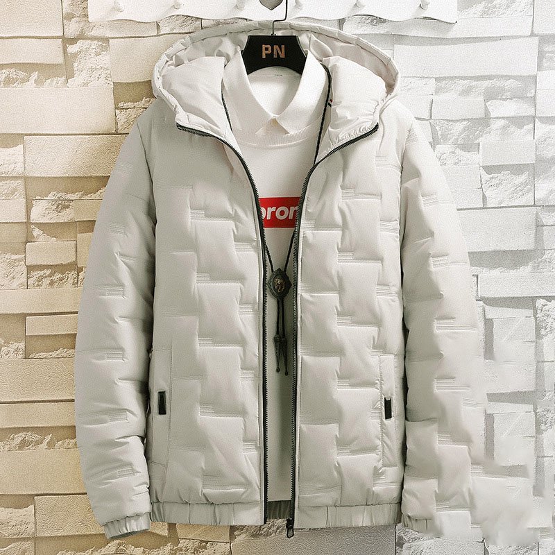 The New Men's Winter Thickened Warm Down Jacket Is Suitable for Outdoor Wear with Waterproof Winter Jacket Woven Fabric Casual
