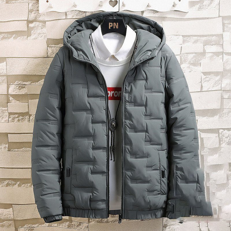 The New Men's Winter Thickened Warm Down Jacket Is Suitable for Outdoor Wear with Waterproof Winter Jacket Woven Fabric Casual