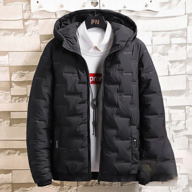 The New Men's Winter Thickened Warm Down Jacket Is Suitable for Outdoor Wear with Waterproof Winter Jacket Woven Fabric Casual