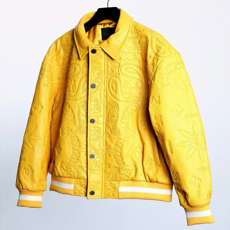 Wholesale Custom Embossed Plus Size Men's Genuine Leather Jackets Letterman College Varsity Jacket