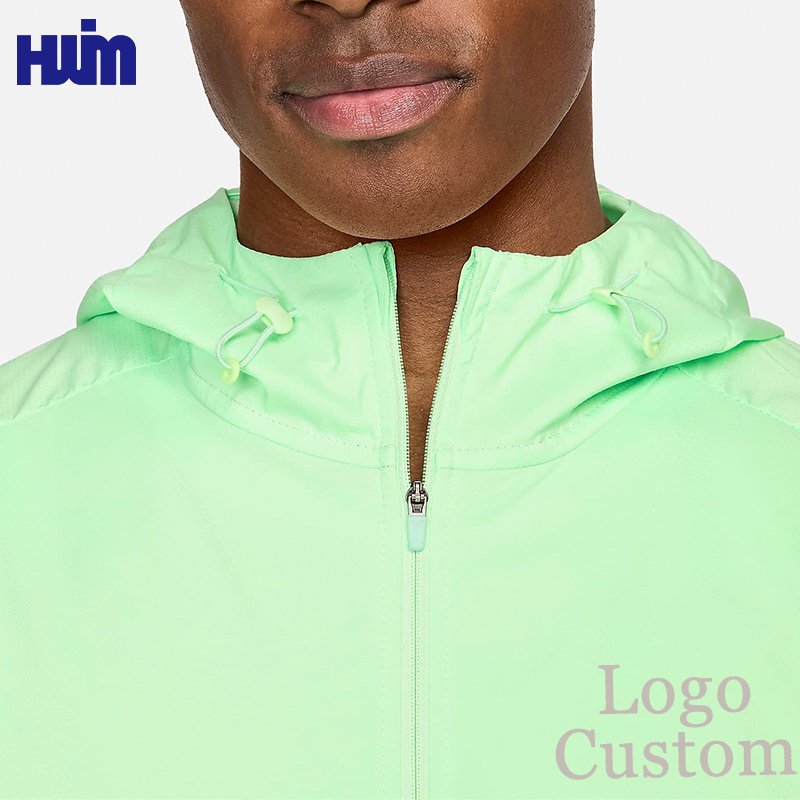 Custom Men's Gym Outdoor Sports Running Quick Dry Jackets Portable Lightweight Breathable Wind Reflective Men Waterproof Jacket