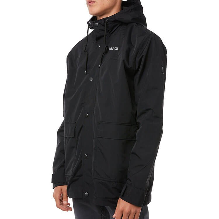 OEM reflective logo men's jackets waterproof men casual streetwear pullover black blank button fashion homme jacket
