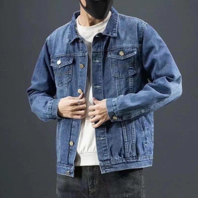 High Quality Men'S Clothing Wholesale Male Custom Denim Jacket Winter Jackets Washed Vintage Jeans Jacket For Men