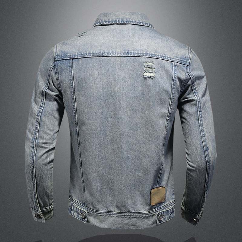High Quality Cotton Denim Jacket Men Casual Solid Color plus size men's Jacket Men's Spring Jean Jacket