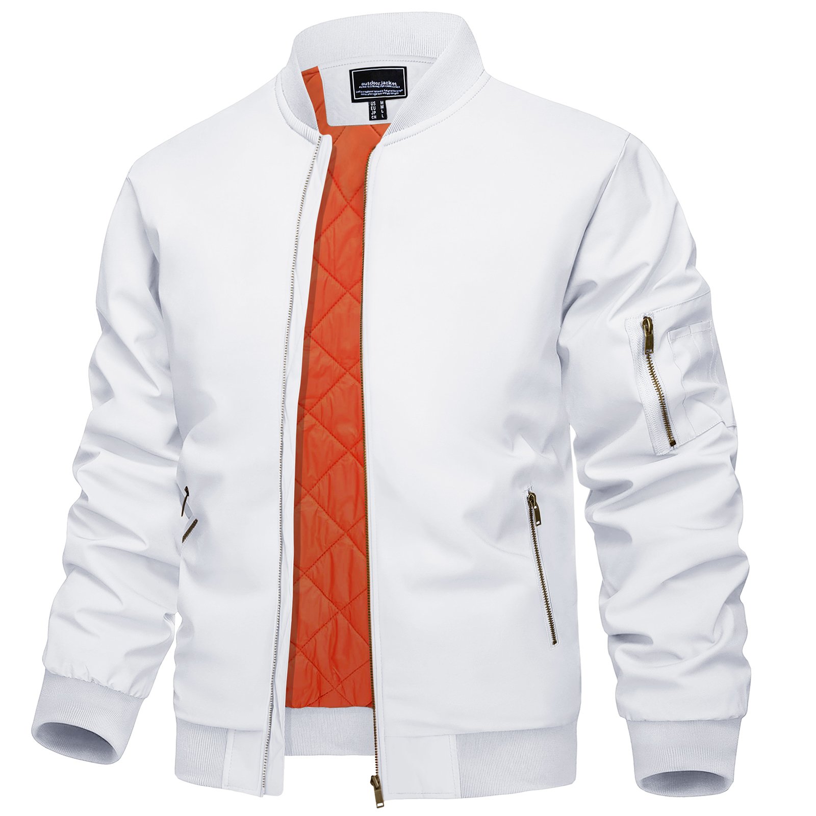 Wind Breaker Jacket Men's Jacket,Casual Street Wear Pilot Bomber Jacket, Polyester Sports Jackets For Men Men Coat Winter