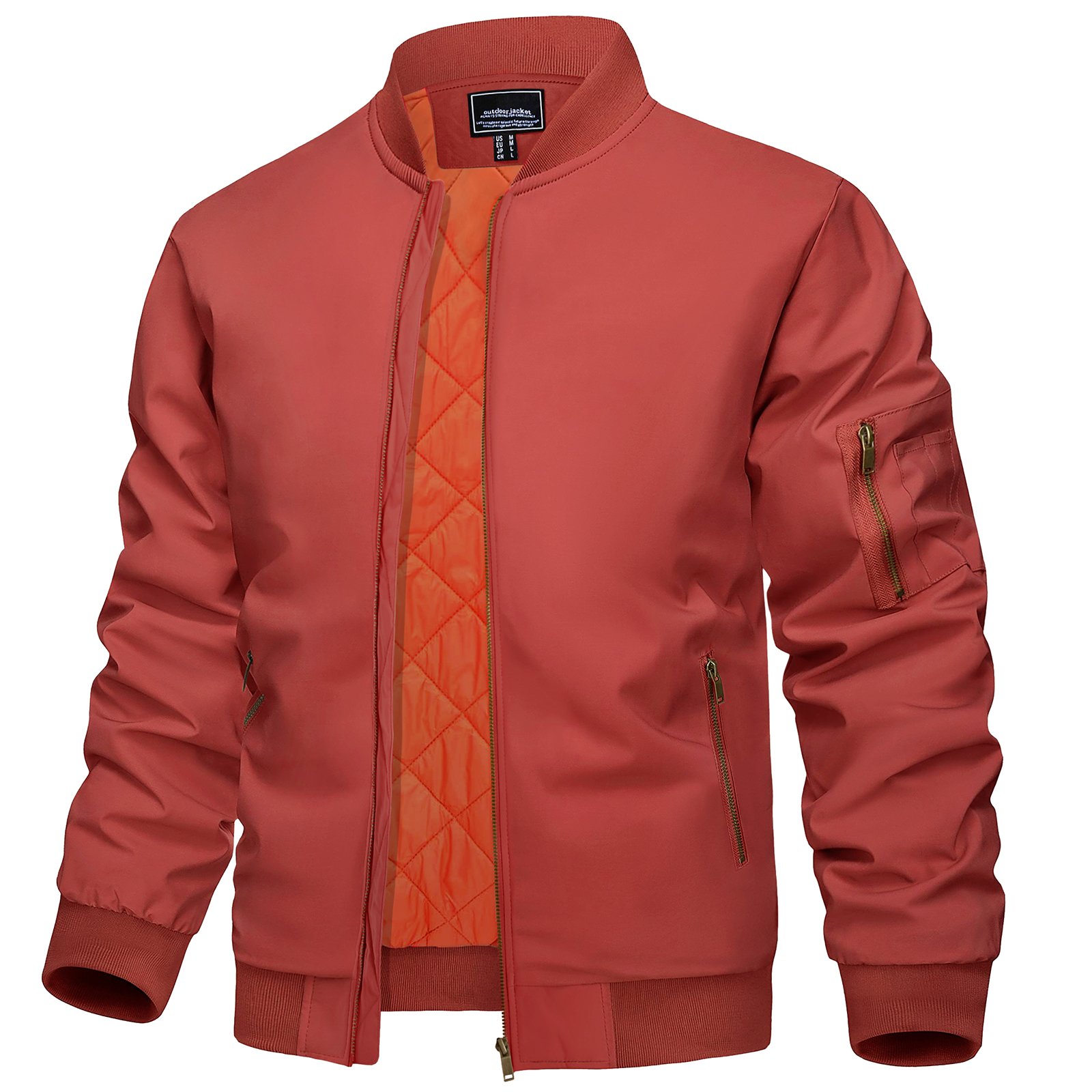 Wind Breaker Jacket Men's Jacket,Casual Street Wear Pilot Bomber Jacket, Polyester Sports Jackets For Men Men Coat Winter