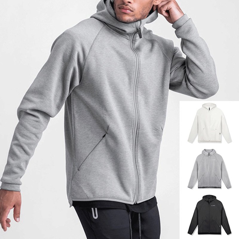 Outdoor Sports Gym Running Waterproof Coat Oversized Cotton Polyester Blank Hoodie Patch Full Zip Up Anorak Jackets Men