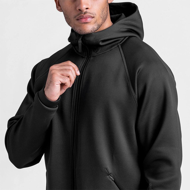 Outdoor Sports Gym Running Waterproof Coat Oversized Cotton Polyester Blank Hoodie Patch Full Zip Up Anorak Jackets Men