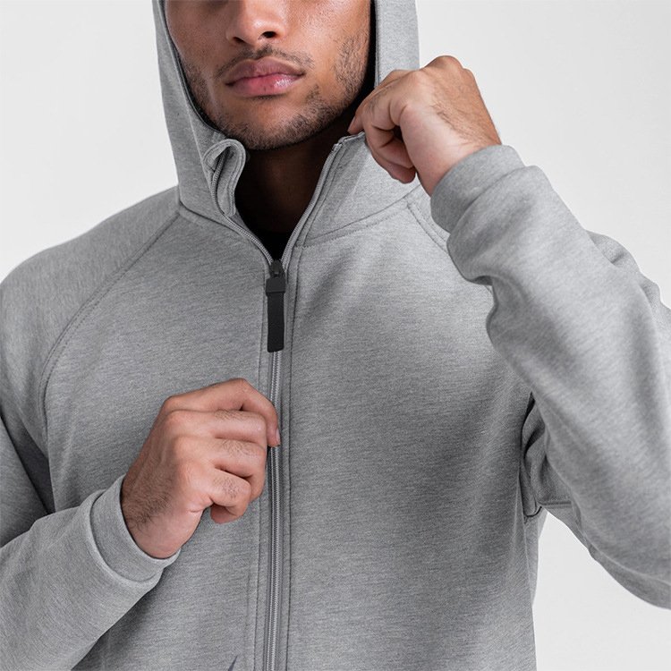 Outdoor Sports Gym Running Waterproof Coat Oversized Cotton Polyester Blank Hoodie Patch Full Zip Up Anorak Jackets Men