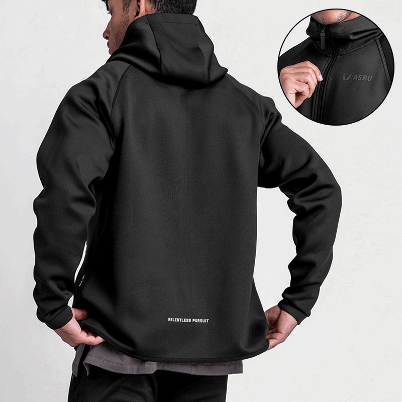 Outdoor Sports Gym Running Waterproof Coat Oversized Cotton Polyester Blank Hoodie Patch Full Zip Up Anorak Jackets Men