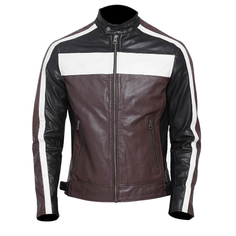 Fashion Designs Boys Classic Leather Jacket For Men's Slim Fit Leather Coat Men Jackets Brown Leather Wholesale Custom jacket