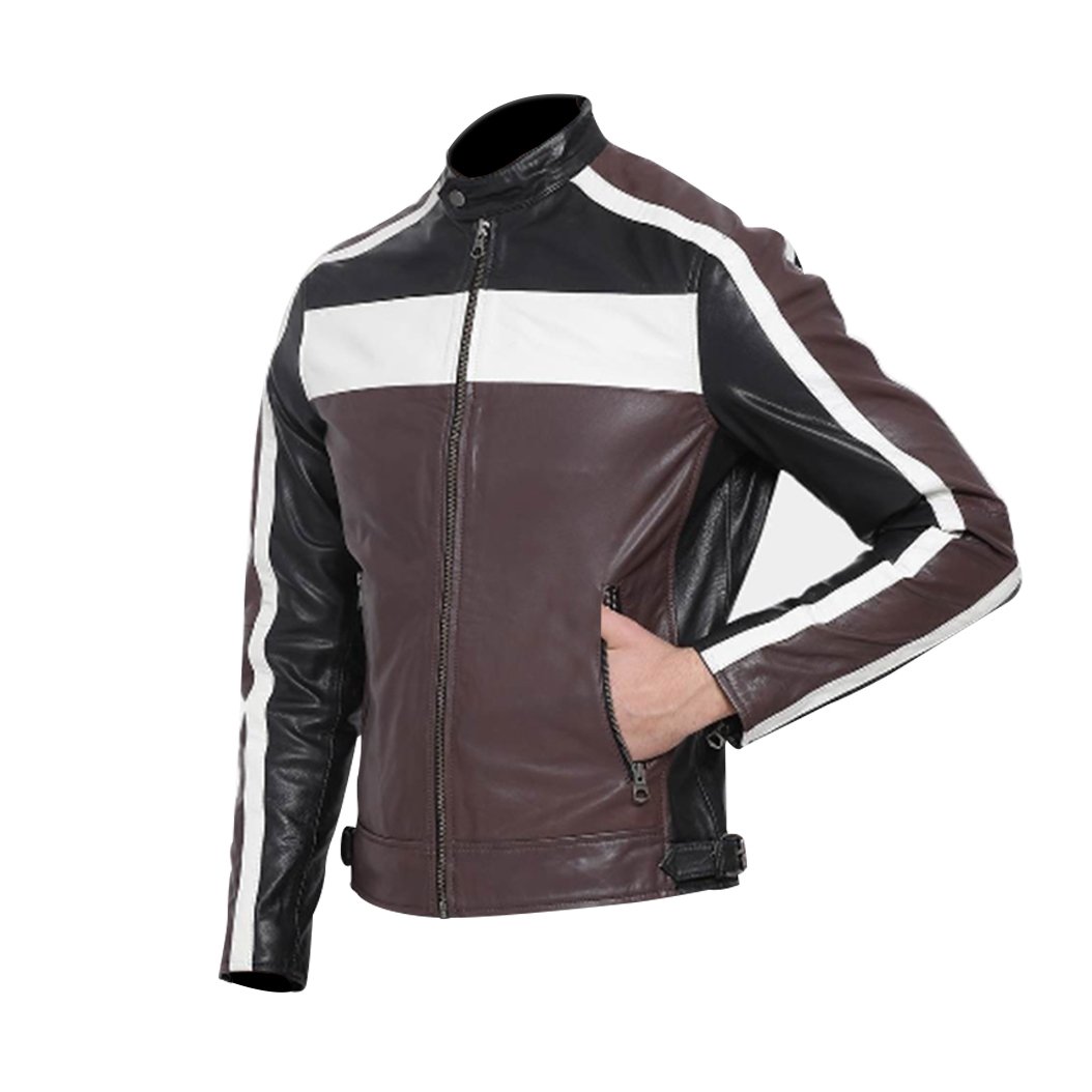 Fashion Designs Boys Classic Leather Jacket For Men's Slim Fit Leather Coat Men Jackets Brown Leather Wholesale Custom jacket