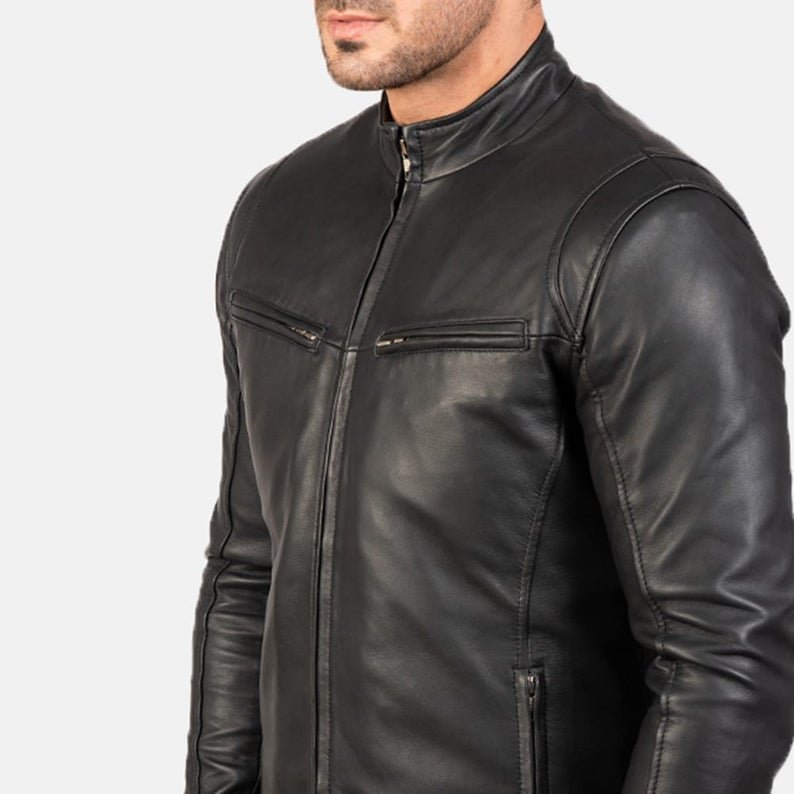 OEM wholesale new design of lather jacket/ Men Classic Leather Jackets