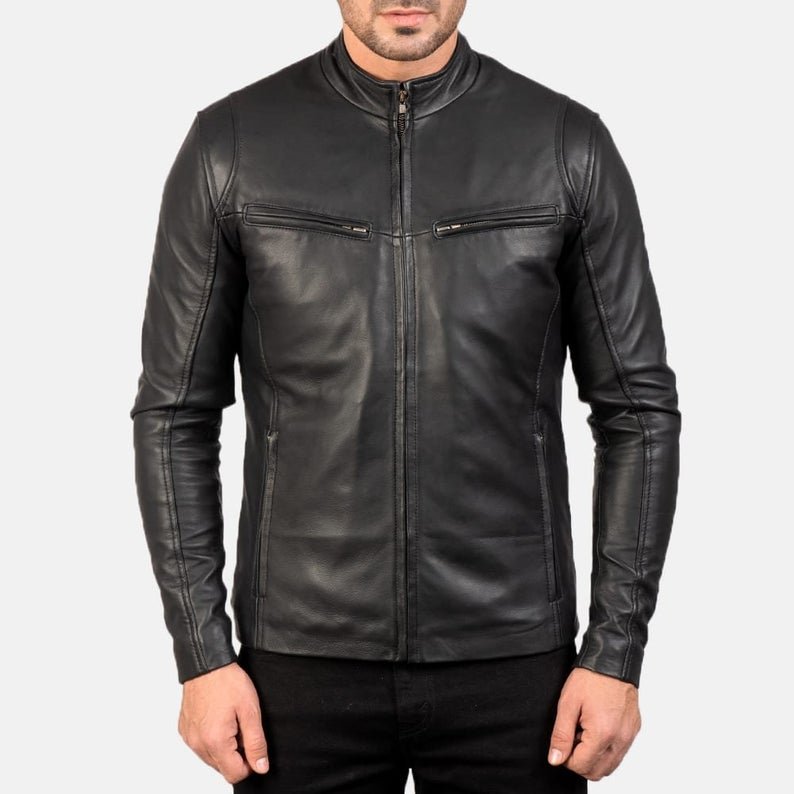 OEM wholesale new design of lather jacket/ Men Classic Leather Jackets