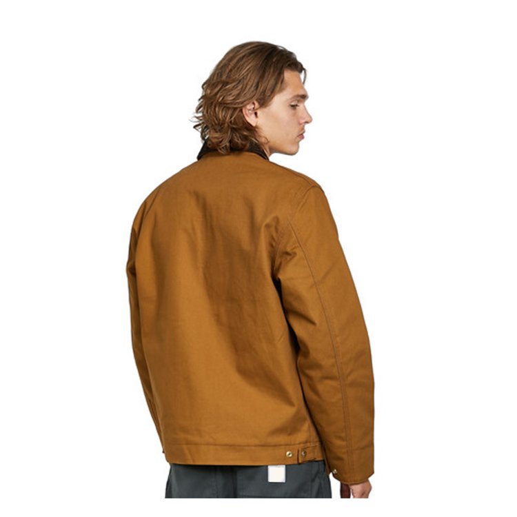 Hot Selling Men's Custom 12 Oz Heavy Duty bomber jacket Canvas Lined large size men's Casual Lapel Jackets windbreaker