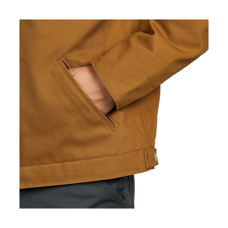 Hot Selling Men's Custom 12 Oz Heavy Duty bomber jacket Canvas Lined large size men's Casual Lapel Jackets windbreaker