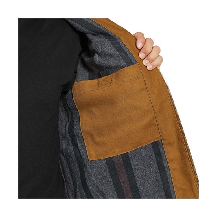 Hot Selling Men's Custom 12 Oz Heavy Duty bomber jacket Canvas Lined large size men's Casual Lapel Jackets windbreaker