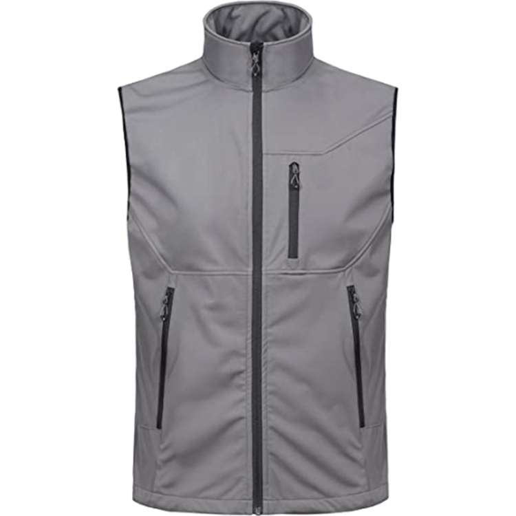 Windproof Winter Motorcycle Sleeveless Vest Men Custom Softshell Jacket for Travel Hiking Running Golf Stand Customized Logo