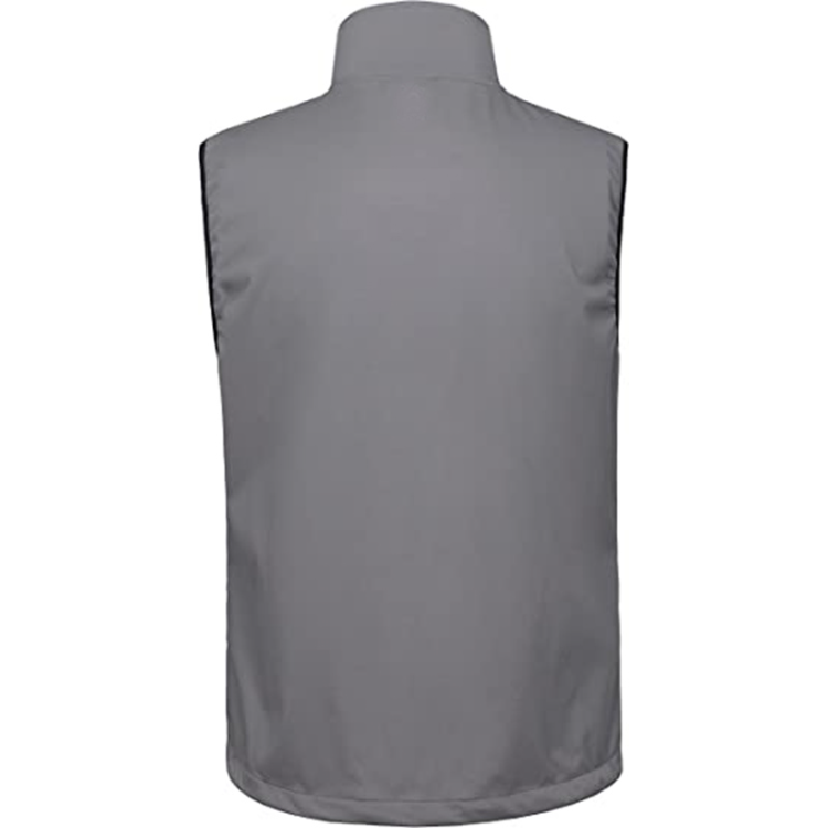 Windproof Winter Motorcycle Sleeveless Vest Men Custom Softshell Jacket for Travel Hiking Running Golf Stand Customized Logo