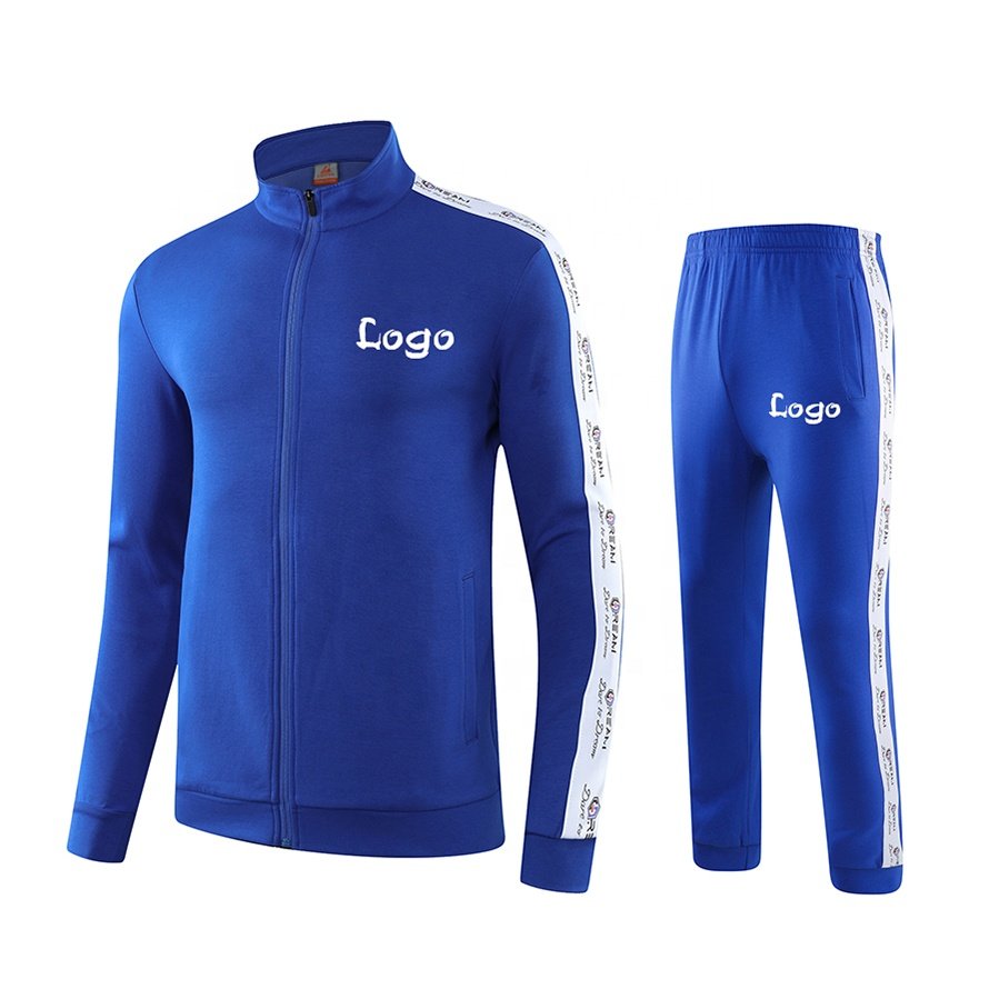 Custom Soccer Tracksuit Jacket Sport Training Tracksuit Quick Dry Men 2 Piece Set Football Jacket