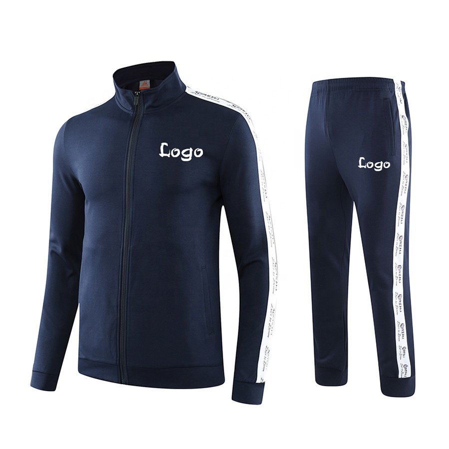 Custom Soccer Tracksuit Jacket Sport Training Tracksuit Quick Dry Men 2 Piece Set Football Jacket