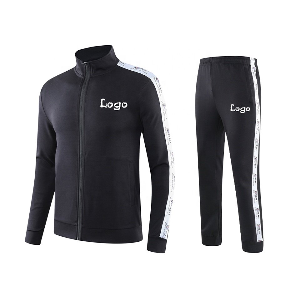 Custom Soccer Tracksuit Jacket Sport Training Tracksuit Quick Dry Men 2 Piece Set Football Jacket