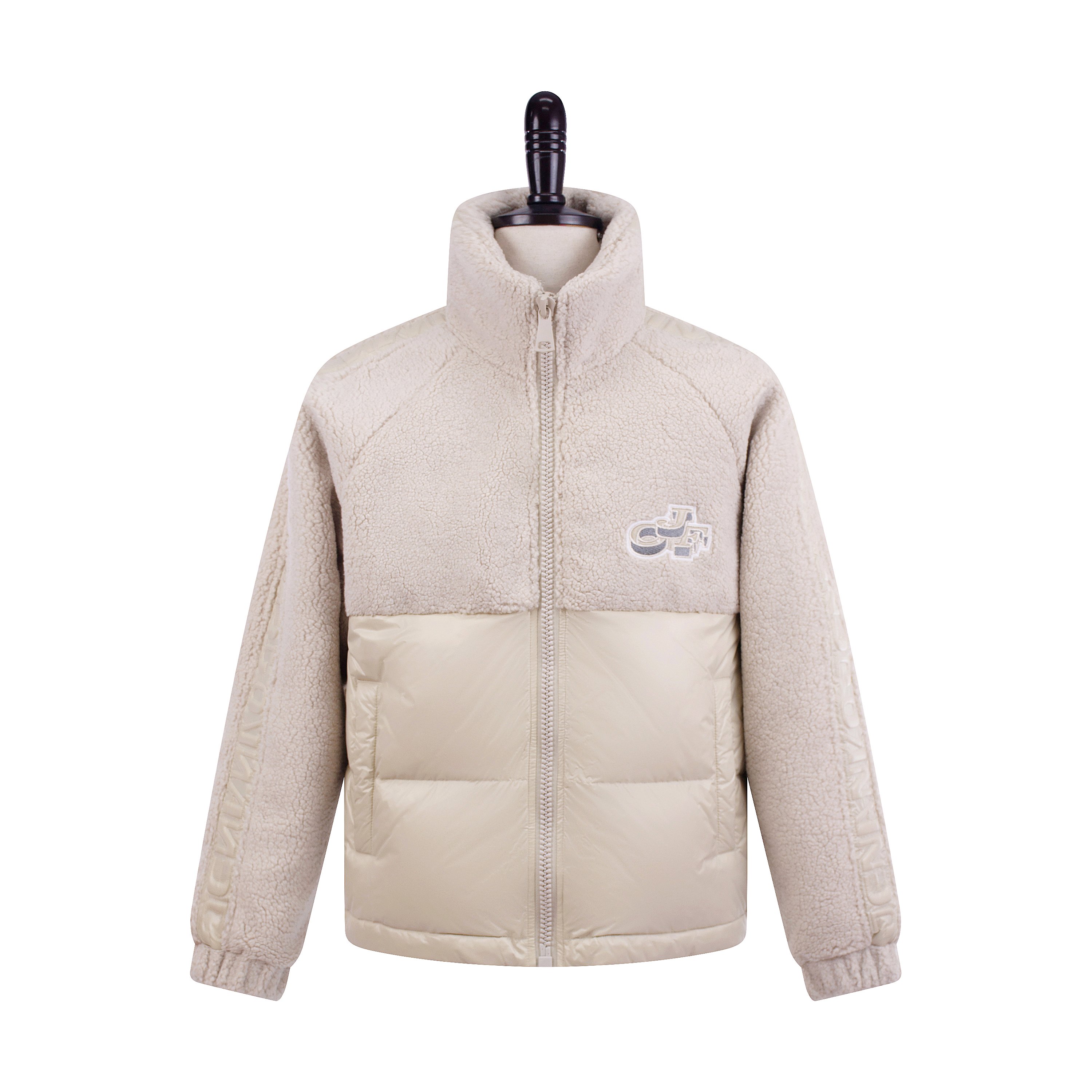 Newest design young people popular outdoor windproof bomber jacket men puffer shiny coat softshell fabric