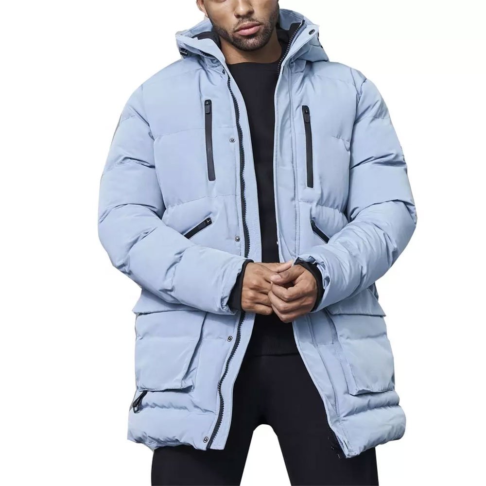 High quality top trending new outdoor winter puffer jacket warm and waterproof long length men puffer jacket for men