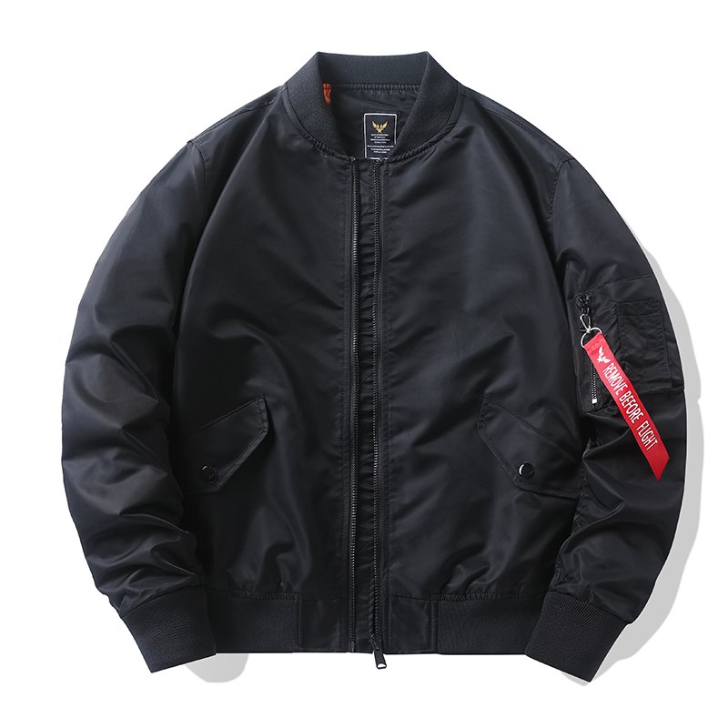 Custom Logo Embroidered Winter Waterproof Pocket Wholesale Winter Breaker Satin Men Bomber Jacket