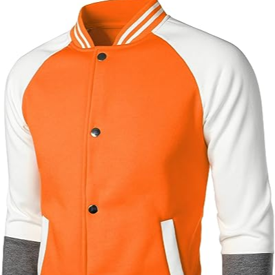 2024 New Fashion Custom Men's Fleece Jacket Plus Size Letterman Embroidery Plain Design for Winter