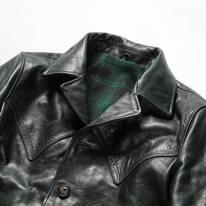 Retro casual oil wax washed calfskin 1.2mm thick genuine leather clothing cow skin men's lapel moto riding real leather jacket