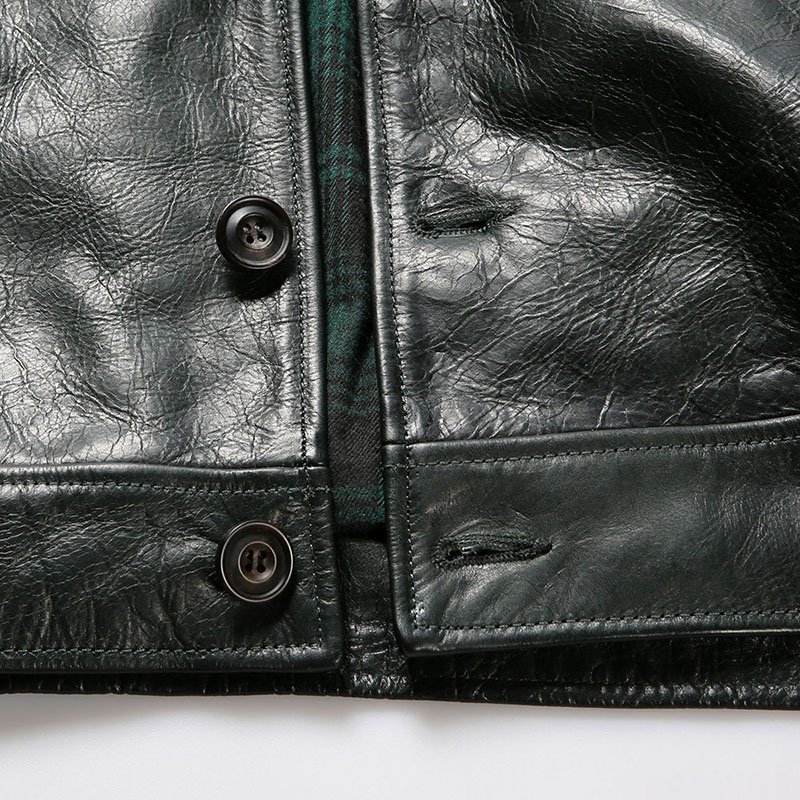 Retro casual oil wax washed calfskin 1.2mm thick genuine leather clothing cow skin men's lapel moto riding real leather jacket