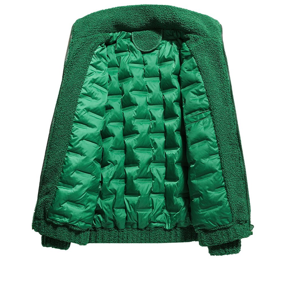 Custom cotton padded thick heavy weight winter micro polar fleece men's jacket and coats