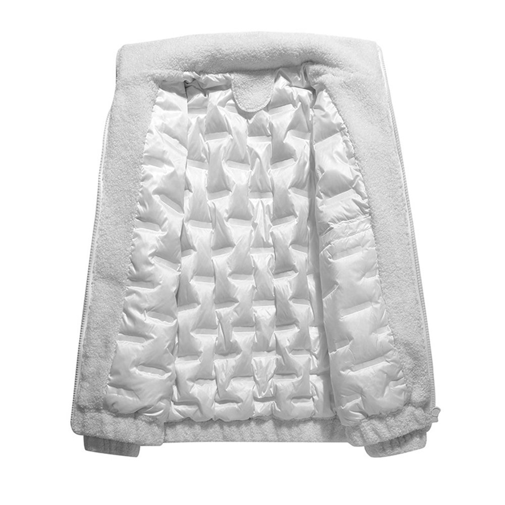 Custom cotton padded thick heavy weight winter micro polar fleece men's jacket and coats
