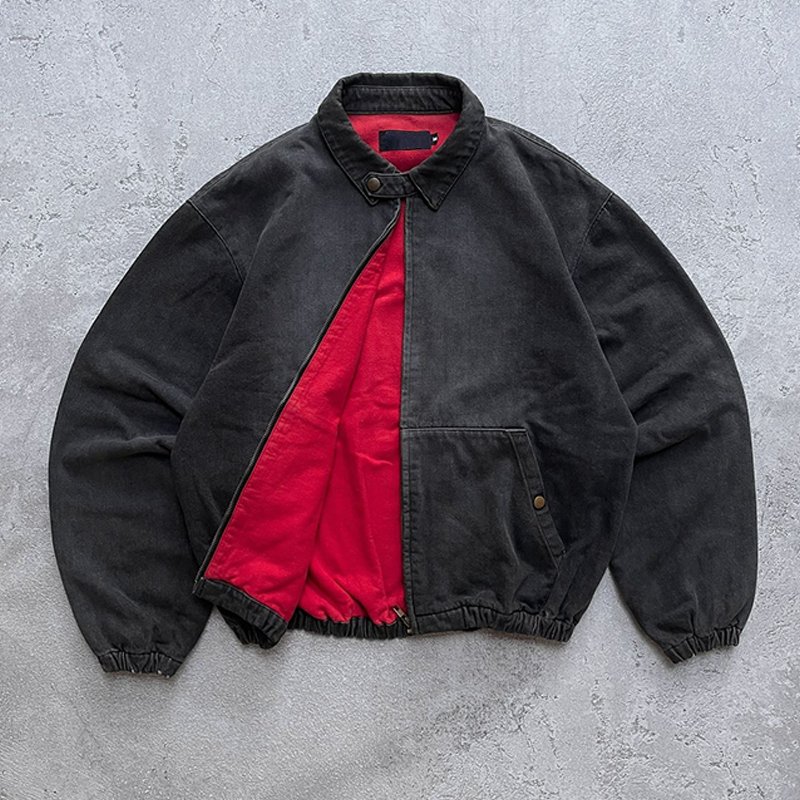 Custom Winter Jacket Men Twill Canvas Warm Work Jacket Lined Vintage Worker Carpenter Workwear Jacket For Men