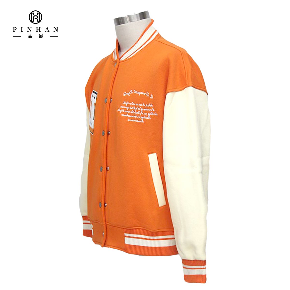 High Quality Men's Sport Outwear Varsity Jacket with Custom Design Cuffs Button Closure Hot Selling Women's Coat Causal