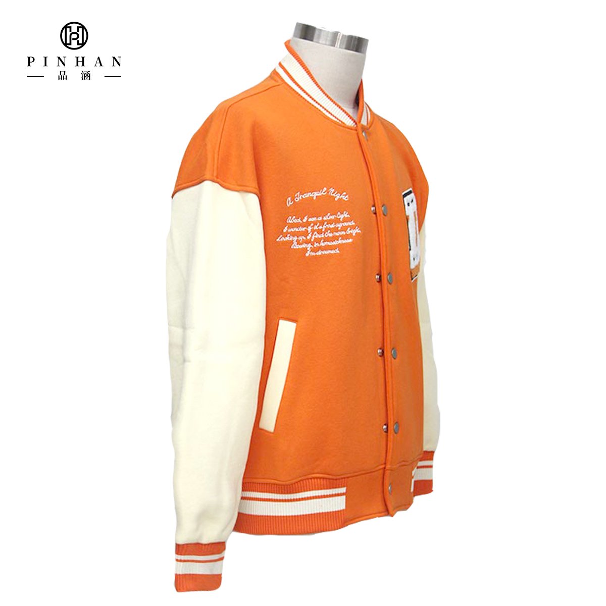 High Quality Men's Sport Outwear Varsity Jacket with Custom Design Cuffs Button Closure Hot Selling Women's Coat Causal