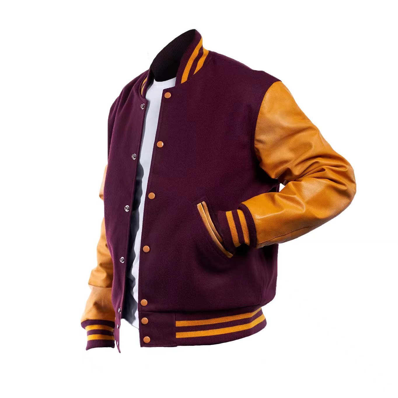 2023 Winter Men's Street Style Baseball Jacket Young Boys Varsity Jacket Spliced Design Designer Clothes Size XS - 5XL