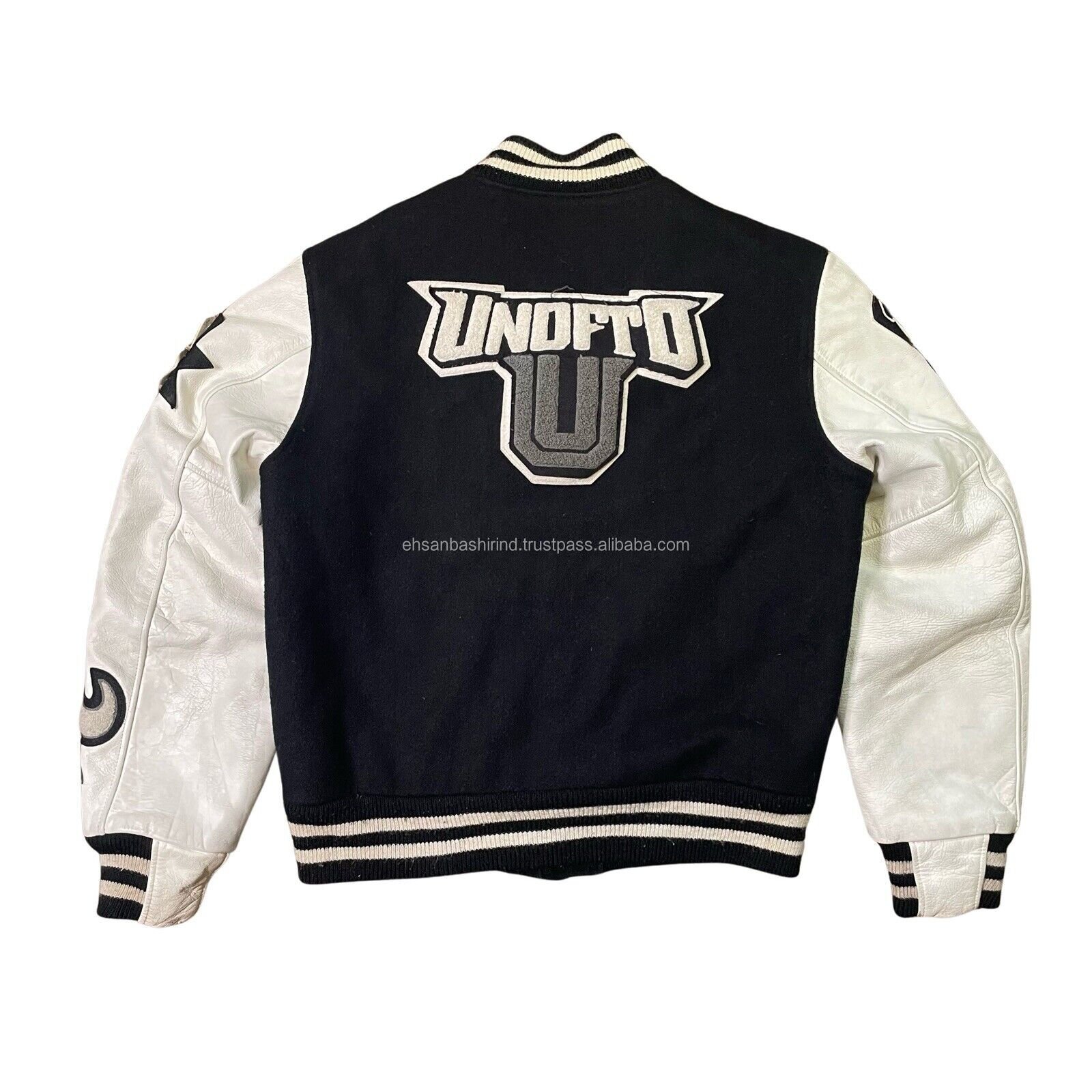 2022 Factory Wholesale Jacket Custom Embroidery Wool Leather Sleeves Men's Jackets With Patches New Styles