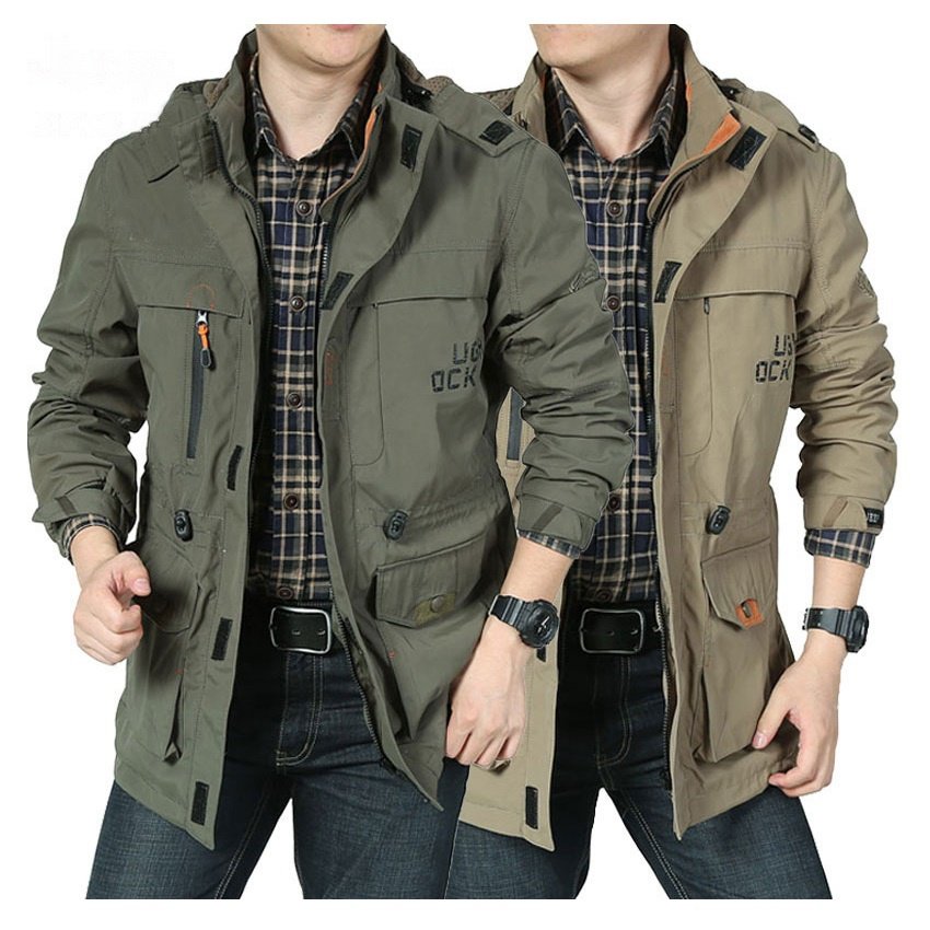 Custom great quality men's thin outdoor trench coat jacket men's wear coat men's jackets with pockets