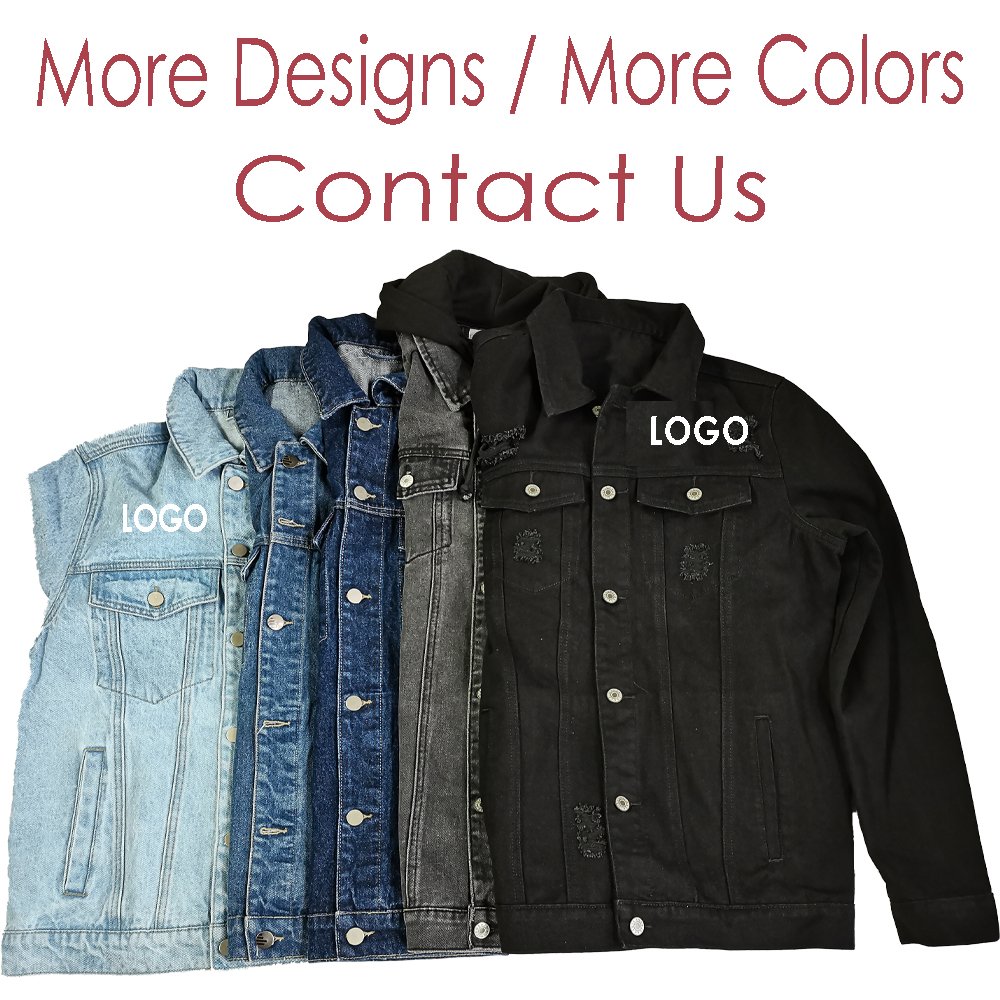 OEM designer cotton denim jacket motorcycle custom manufacturers jacket plus size coats women men jeans denim jacket with hoodie