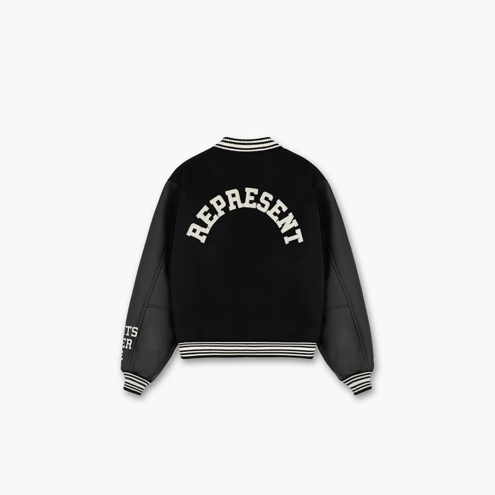 OEM Customized LOGO Letterman Varsity Jackets Wool Body Genuine Leather Sleeves Winter Wear Smart and Stylish Men's Jacket