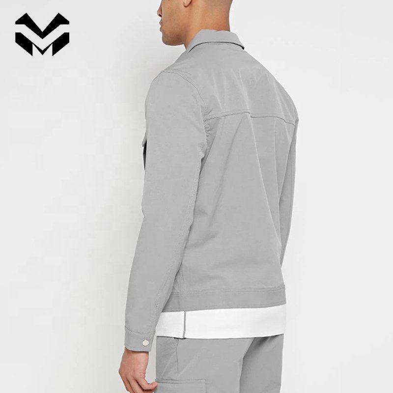 Custom Men's Outdoor Anti UV Quick Dry Covered Button Knitted Casual Gym Running Windbreaker Track Jacket