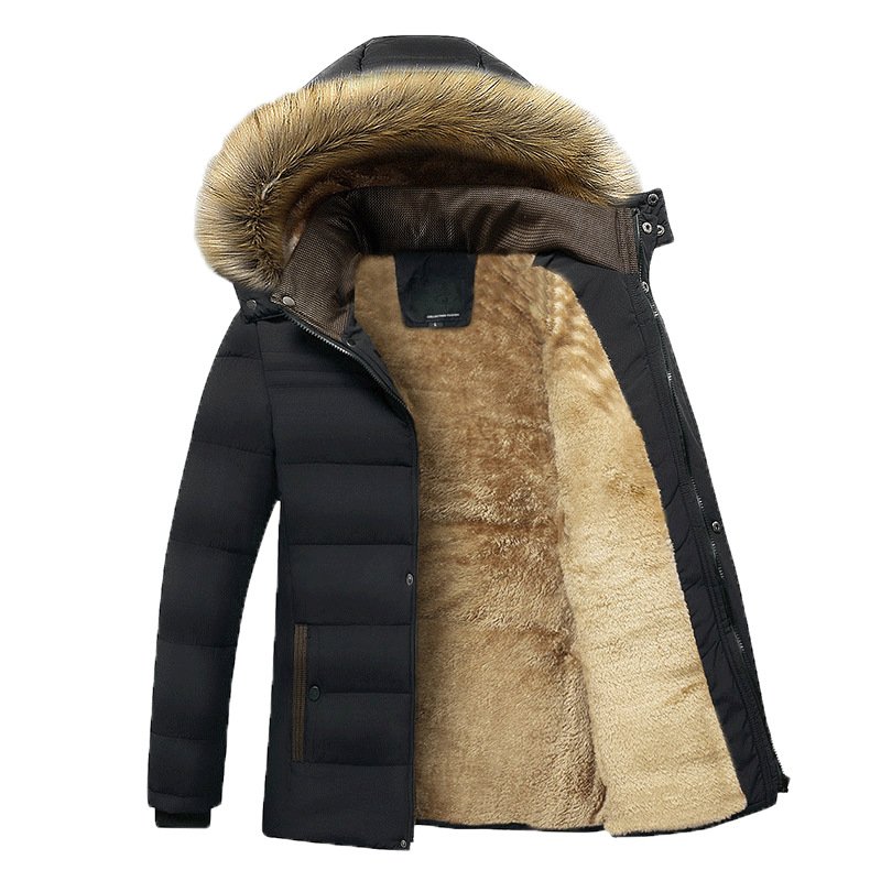 Men' Jackets Fleece with Hoodie Windproof Cold-proof Down Coats OEM Custom High Quality Winter for Men Lightweight Plus Size Raw